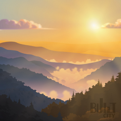 Original Illustration of Great Smoky Mountains